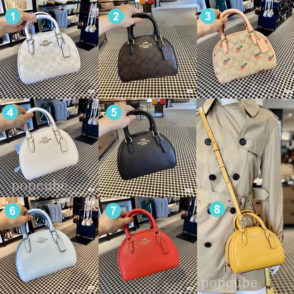 ในสต็อก Coach 591 Sydney Retro Half-Moon Small Bag Steamed Bun Handbag CA591 CA202 CB596