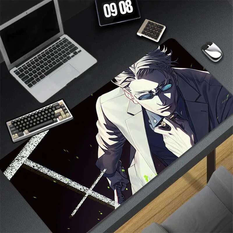 อุปกรณ์เสริมสําหรับเล่นเกมคอมพิวเตอร์ Mousepad แผ่นรองเมาส์สํานักงานแผ่นรองคีย์บอร์ด J-jujutsu Kaisen Kento Nanami โต๊ะ Decoracion อะนิเมะโต๊ะ Mat