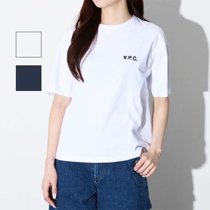 ♞,♘,♙Apc เสื้อยืดผ้าฝ้าย พิมพ์ลายโลโก้ flocking QX