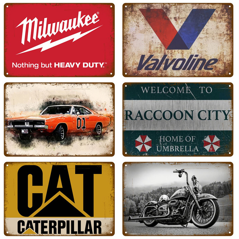 Home Wall Deoccr Retro Auto Parts Sign Vintage ป้ายดีบุกโปสเตอร์โลหะสําหรับโรงรถ Worhop อะไหล่รถยนต์ป้ายโลหะแผ่นโฆษณา