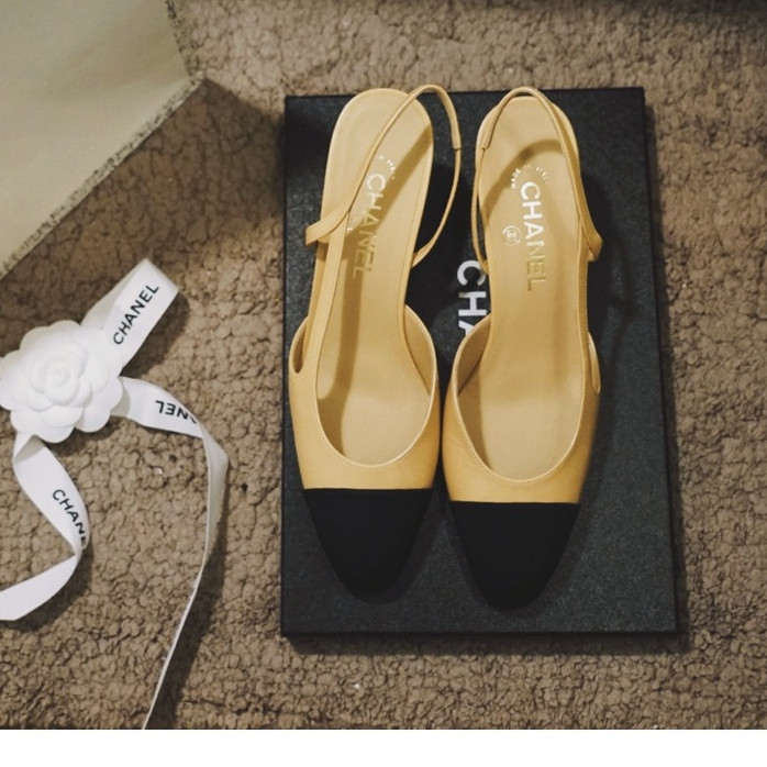 Open SHOES Glitter & Grosgrain Khaki ไม่มีกล่อง 35MM