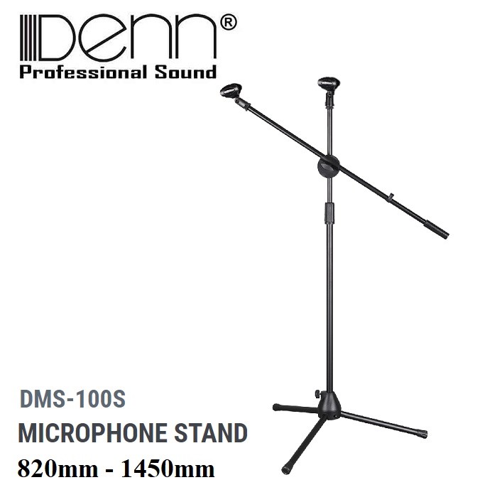 ในสต็อก Dnn DMS-100S Stage Stand สําหรับไมโครโฟน (แบบตั้งพื้น) พร้อมคลิปสองตัว