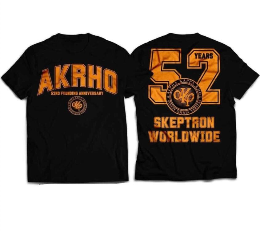 AKRHO 52nd FOUNDING ANNIVERSARY SKEPTRON WORLDWIDE 52 ปี 3d TSHIRT-ฟรีชื่อที่กําหนดเองและโลโก้