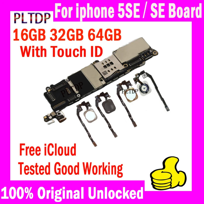 ในสต็อก เมนบอร์ดต้นฉบับสําหรับ iPhone SE, ทําความสะอาดระบบ iCloud IOS, Logic Board สําหรับ iPhone 5S