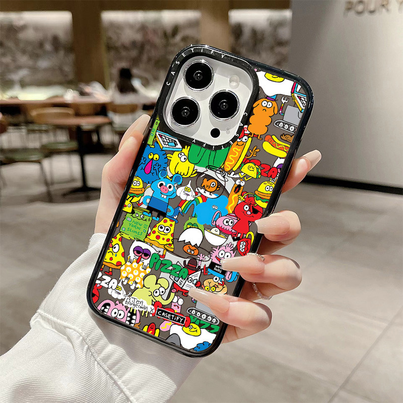 Screenful การ์ตูน Little Monster ไร้สายชาร์จแม่เหล็กสําหรับ IPhone 11 14 15 16 Pro Max 12 13 Pro Max ฝาครอบ 14 15 16 PLUS ซิลิโคนนุ่มกันชนใสกันกระแทก