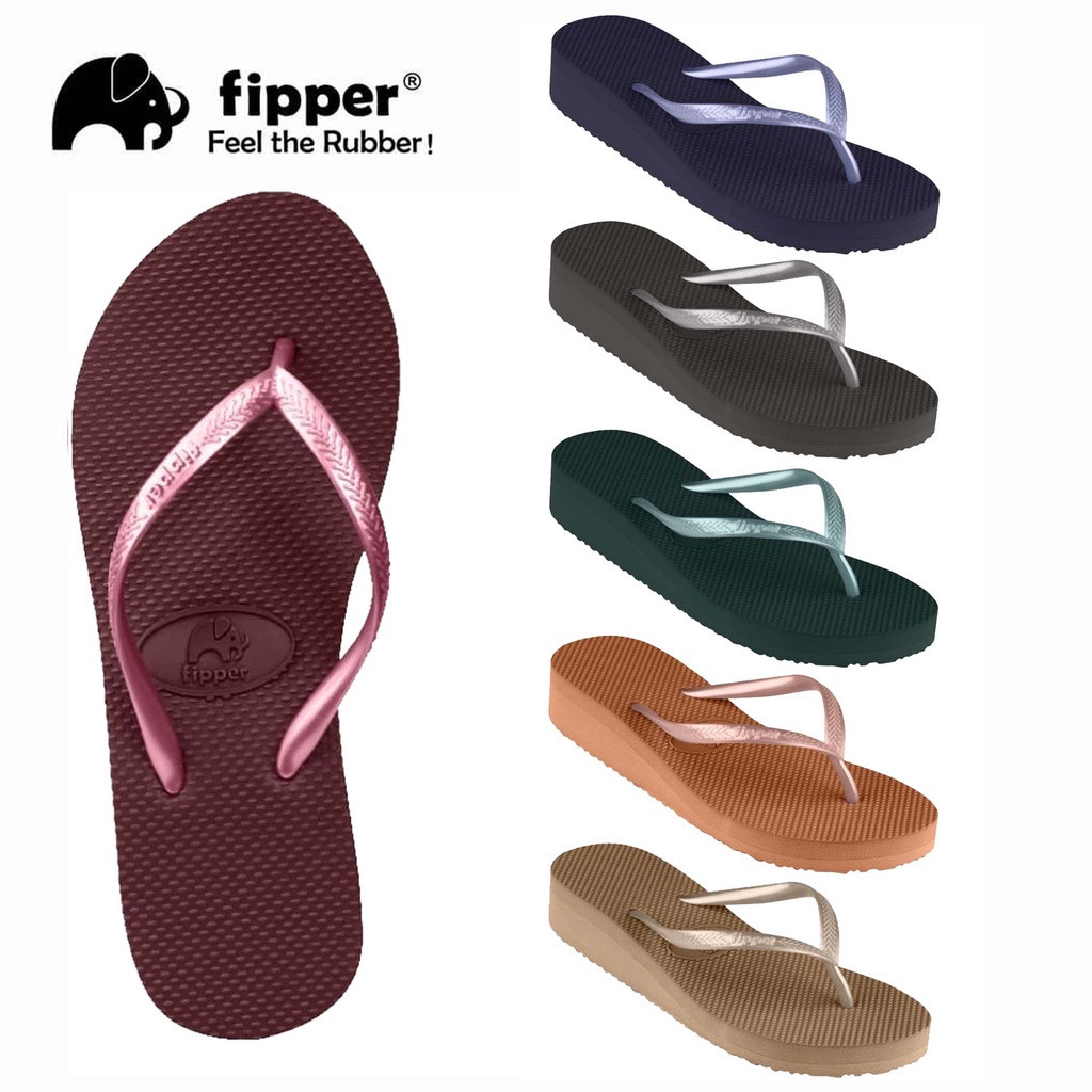 ในสต็อก FIPPER SHINE NEW ARRIVAL FIPPER SLIPPER WOMEN MINI WEDGES