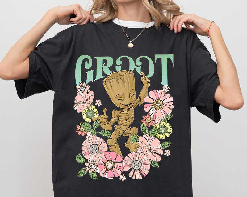 เสื้อ Disney Groot, Guardians Of The Galaxy Tee, I am Groot, เสื้อสวนดอกไม้ Groot, เสื้อเทศกาลสวนดอก
