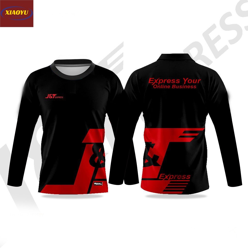 พารามา!! |Jnt Express Jersey พิมพ์เต็ม Cool J&t Package Courier Driver เสื้อผ้า