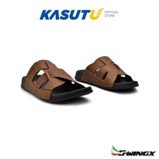 G-Wingx Men Leather Slipper Selipar Kulit Lelaki | Kasut U 503-01079