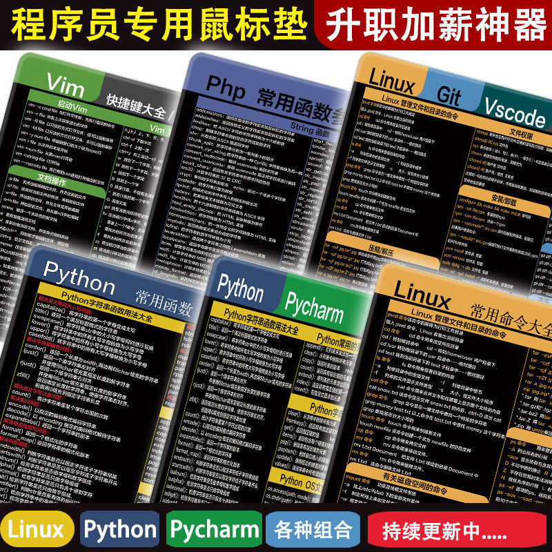 แผ่นรองเมาส์ทางลัด Idea Python แผ่นรองเมาส์ Linux แผ่นรองเมาส์ Java โปรแกรมเมอร์ Vim