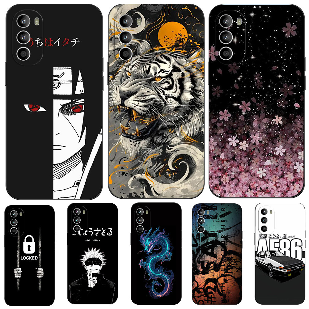 สําหรับ Motorola G82 5G กรณีซิลิโคนนุ่มสําหรับ Moto G82 สีดํา Tpu Naruto UchihaItachi