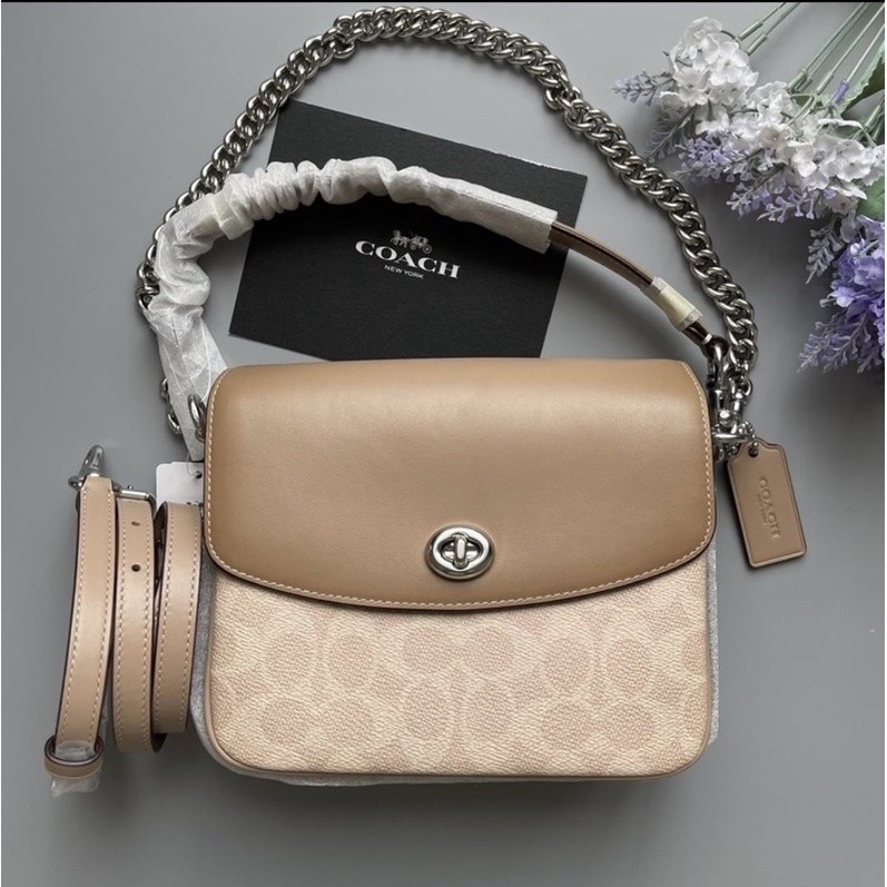 ♞,♘ผ่อน0%~แท้100% งาน Shop COACH 68349 Cassie Crossbody  With Signature Canvas 89089 due