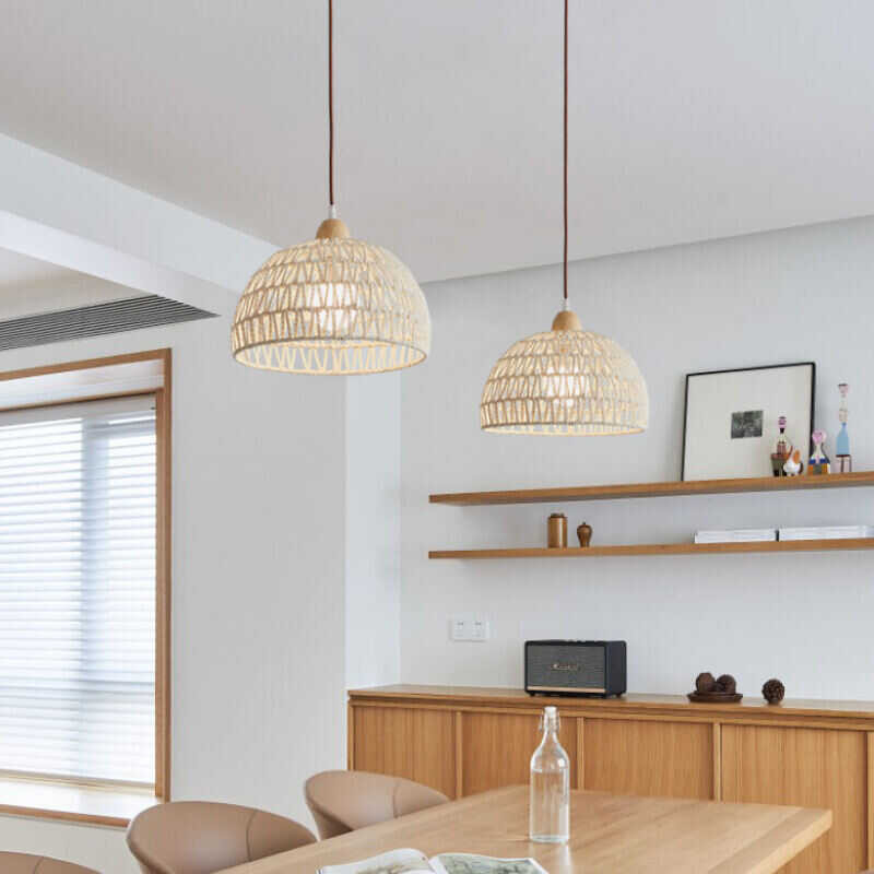 [1Year 🍀 Warranty] Rattan Creative Pendant Bedroom Living Room Restaurant Antique Lamp Food Sh