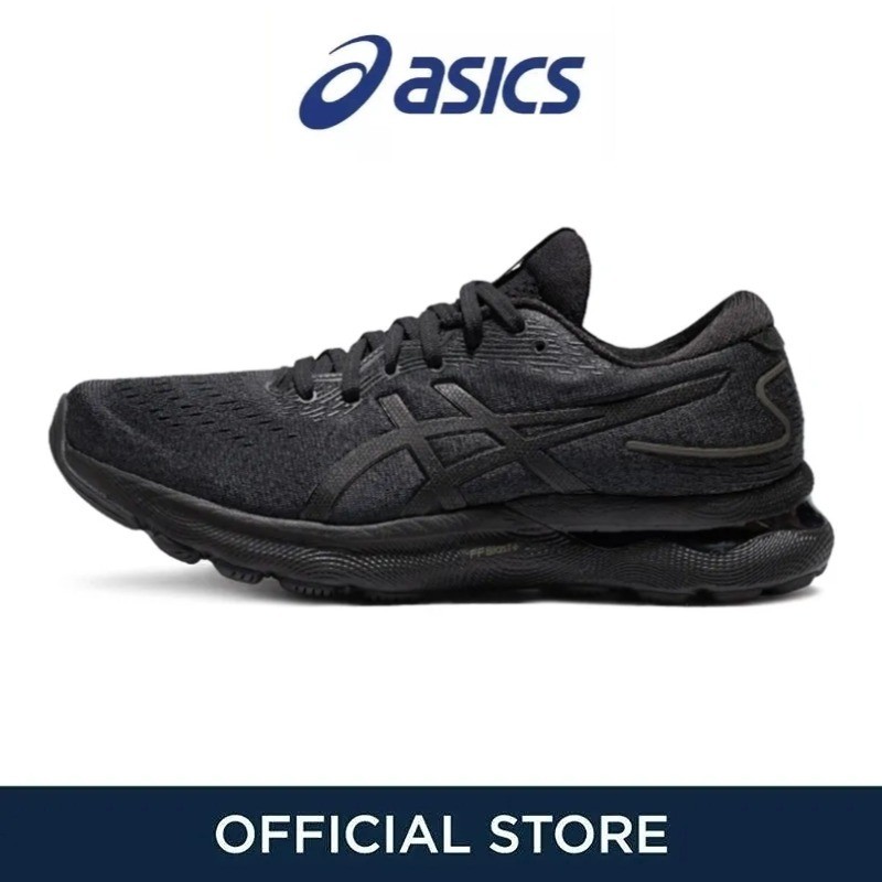 【Hot sale】Asics GEL NIMBUS 24 Men's Running Shoes black Unisex wide last Women's Sneakers Cushioning