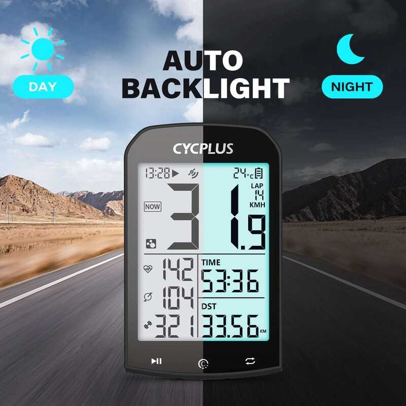 ▥ CYCPLUS M1 GPS จักรยานคอมพิวเตอร์ Speedometer บลูทูธ 5.0 ANT + Ciclismo ความเร็วเมตรสําหรับ G