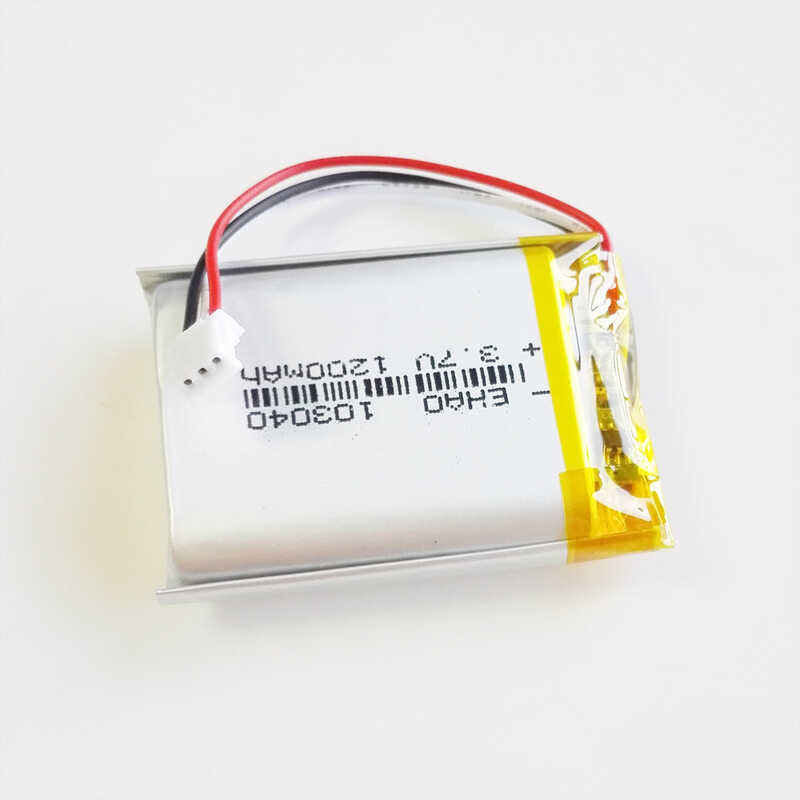Δ 3.7V 1200Mah Li-Polymer Lipo แบตเตอรี่แบบชาร์จไฟได้ 103040 JST ZH 3 ข