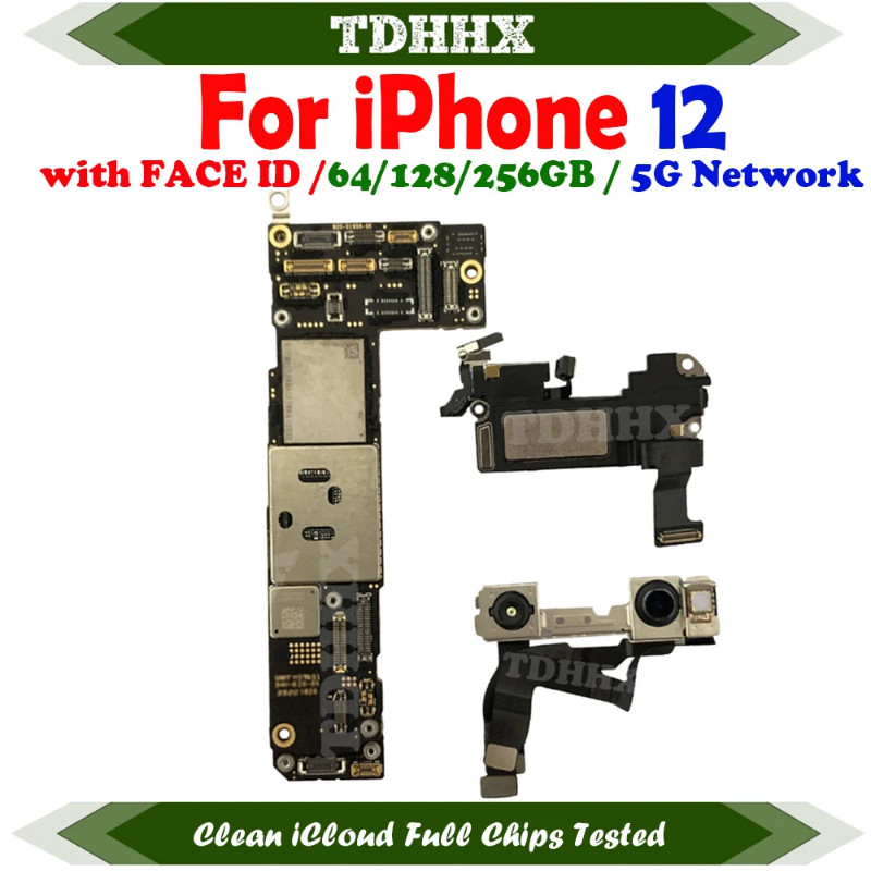 ในสต็อกเมนบอร์ด Clean iCloud สําหรับ iPhone 12 เมนบอร์ดทํางานเต็มรูปแบบรองรับ iOS Update Logic Board