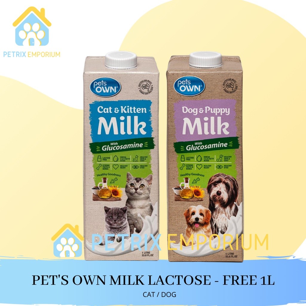 In stock Pets Own Milk Lactose - ฟรี (สุนัข / แมว) 1L