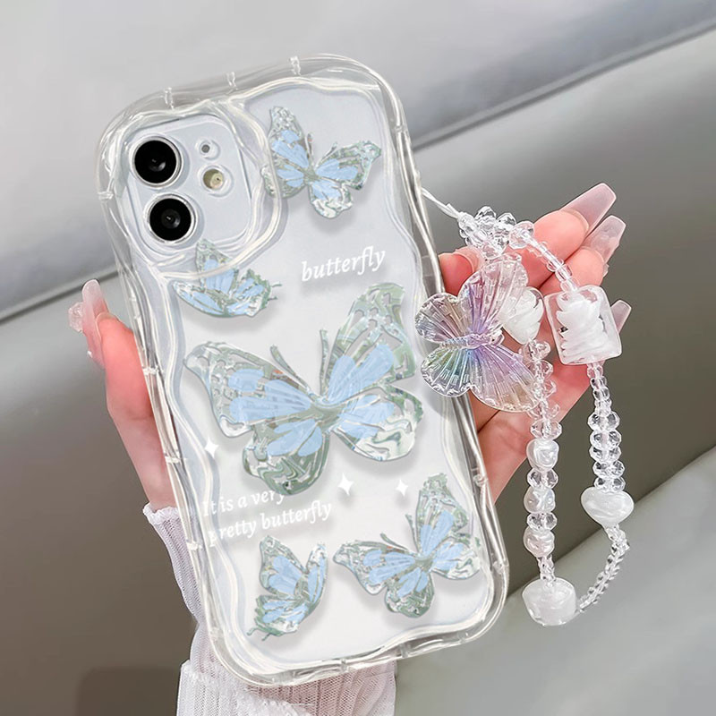 3d Waveน่ารักผีเสื้อเคสโทรศัพท์สําหรับVIVO 1901 1902 1904 1906 1915 1940 1820 V1901A V1934A V1941A V