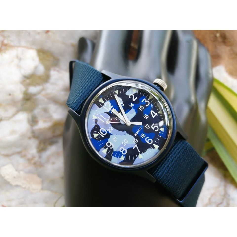 นาฬิกา Timex Thailand Edition TM-TWLB17100 นาฬิกาข้อมือผู้ชายและผู้หญิง สายผ้าไนล่อน สีน้ำเงิน