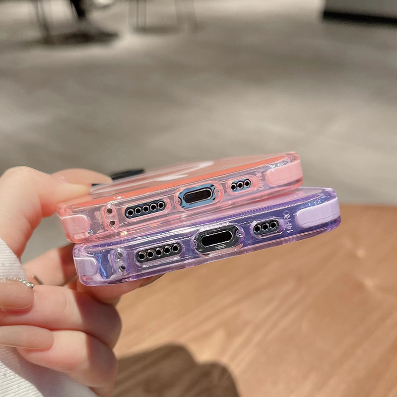 Princess Ariel และ Little Friends ไร้สายชาร์จแม่เหล็กสําหรับ IPhone 11 14 15 16 Pro Max 12 13 Pro Max ฝาครอบ 14 15 16 PLUS ซิลิโคนนุ่มกันชนใสกันกระแทก - รูปที่ 6