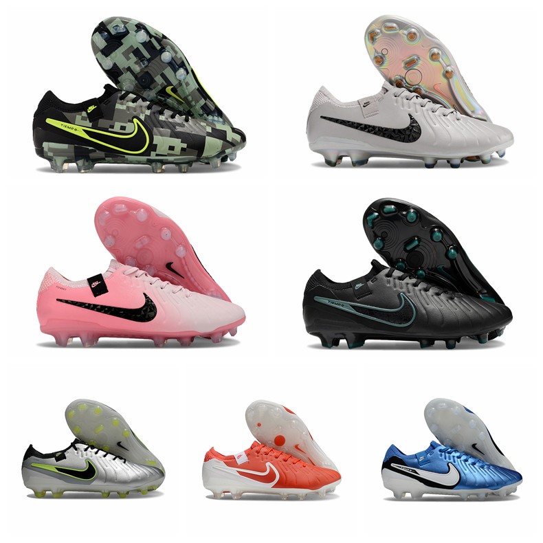 889286 รองเท้าฟุตบอล Tiempoes Legendes Xes Elite FG Boots cleats สนามหญ้าบุรุษรองเท้าฟุตบอลหนัง Trainers กีฬา