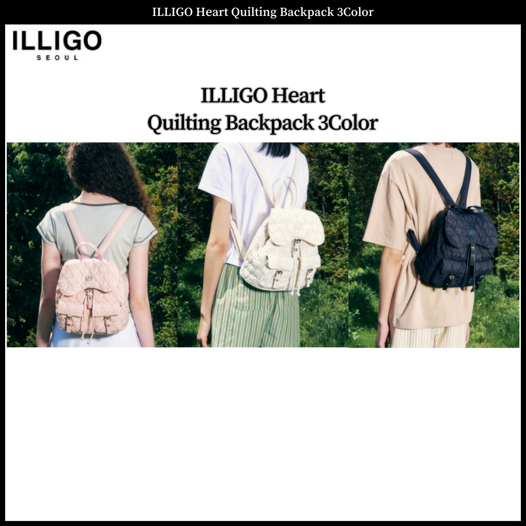 ♞,♘,♙Illigo Heart Quilting Backpack 3 สี FVB
