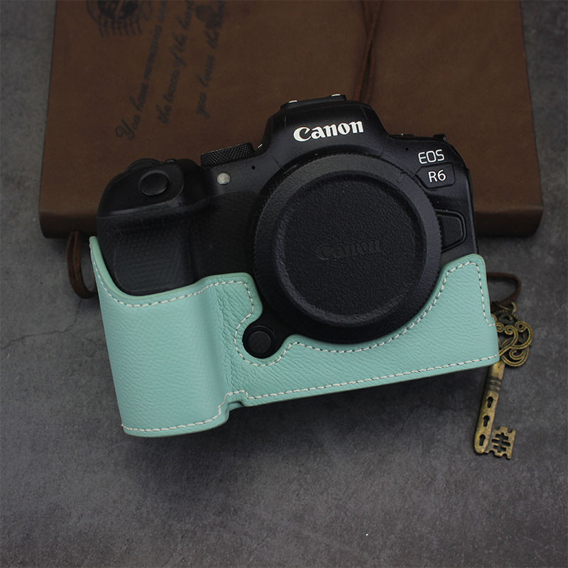 เหมาะสําหรับ Canon Micro Single EOSR6II กระเป๋ากล้องรุ่นที่สอง R5 เคสป้องกัน R8 ฐานอุปกรณ์เสริม RP R6 กล้องซองหนัง