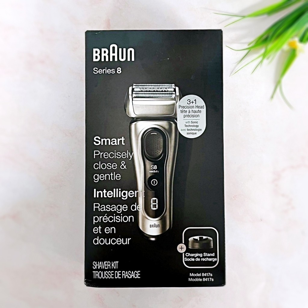 [Braun®] Electric Series 8 Wet & Dry shaver with Precision Beard Trimmer, Silver 8417s เครื่องโกนหน