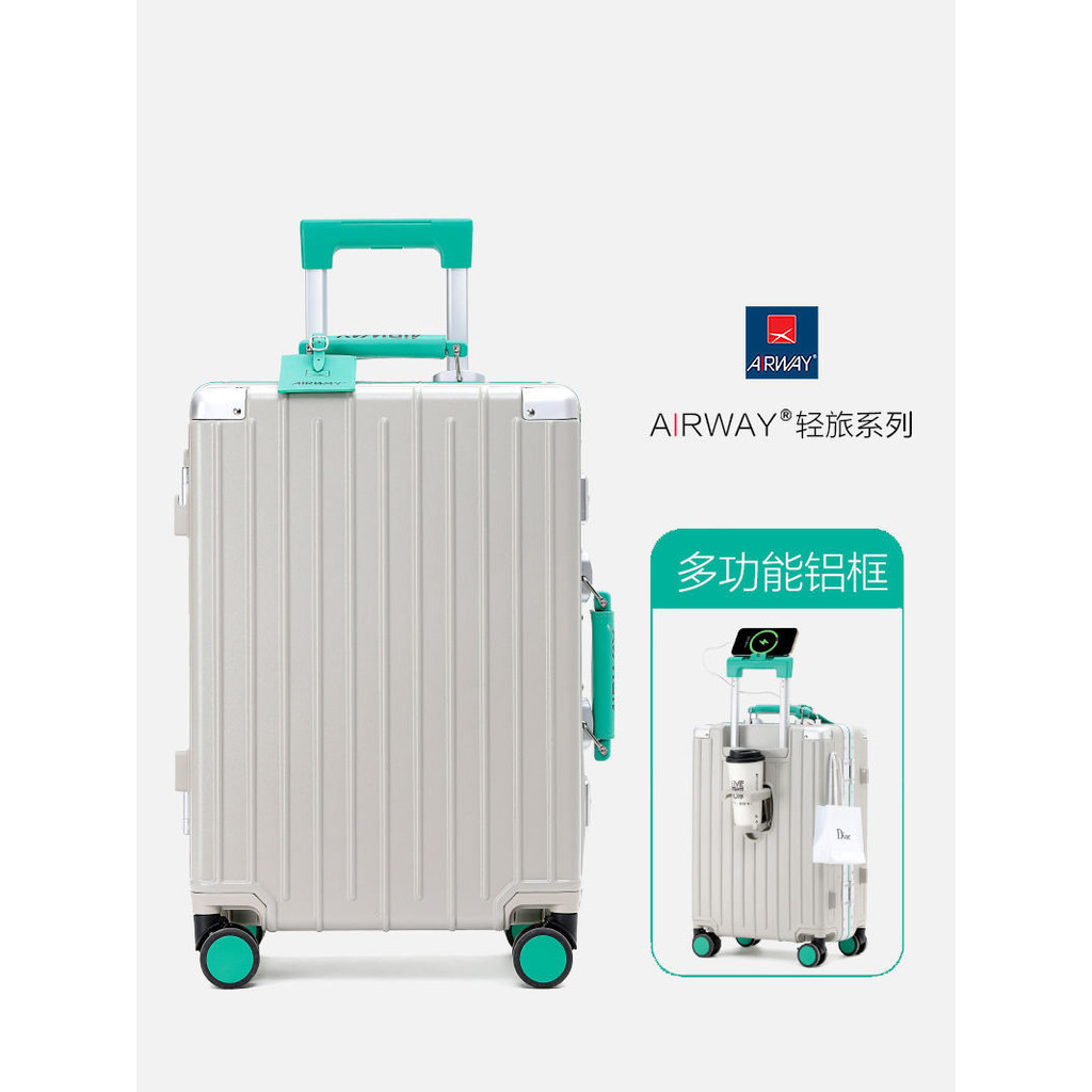 Airway กระเป๋าเดินทางมัลติฟังก์ชั่นรถเข็น 24 นิ้วผู้ชายและผู้หญิง Boarding Case 20 กระเป๋าเดินทางขน