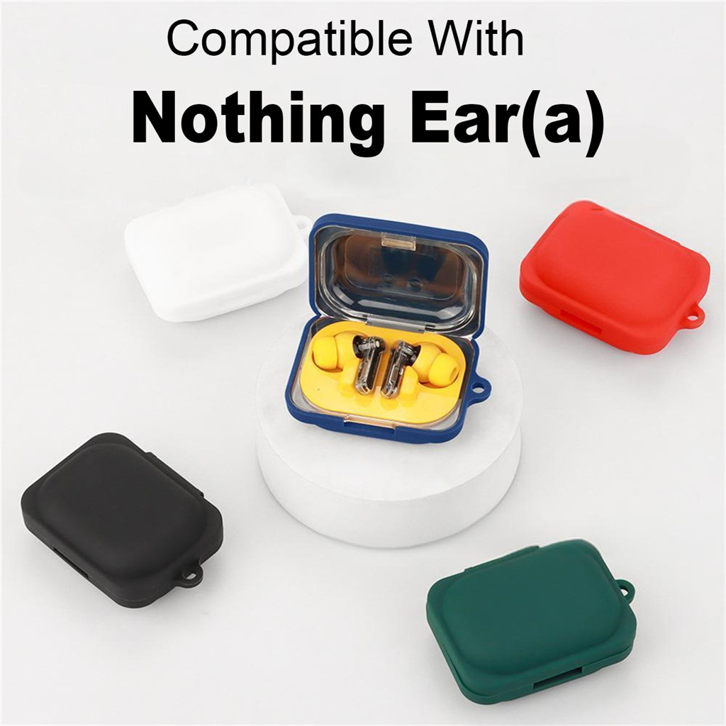 Silicone Earphones Protective Case For Nothing Ear(a) With Hooks Anti Dust Non-slip Cover
