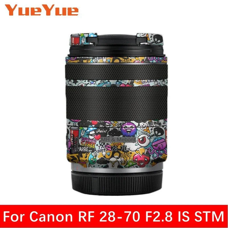 สติกเกอร์ที่กําหนดเองสําหรับ Canon RF 28-70 มม.F2.8 IS STM Decal ผิวกล้องไวนิลห่อฟิล์ม Protector Coa