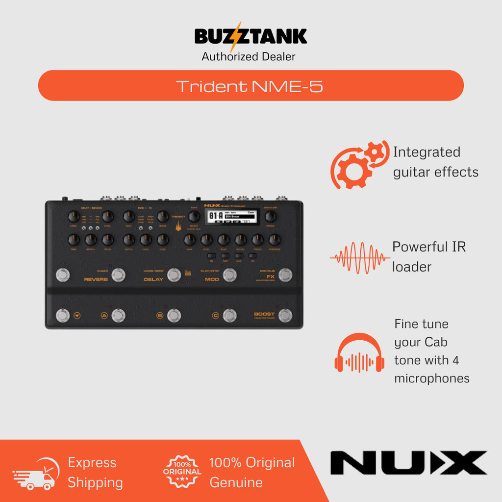 NUX TRIDENT NME-5 Multi Effect Processor Guitar Pedal With Amp Modeler
