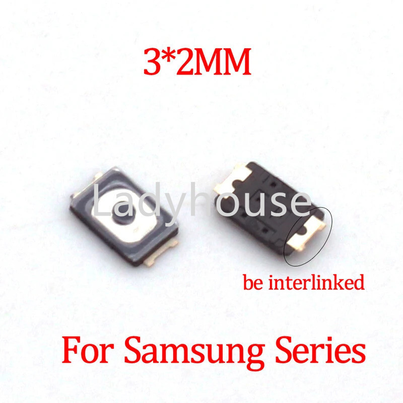 10-50pcs 3*2 มม.ปุ่มสวิทช์ Micro SMD สําหรับ Samsung A10S/A20S/A10/A20/A30/A40/A50/A50S/A31/A51/A71/A70/A21S/A30S/A32 อะไหล่ทดแทน