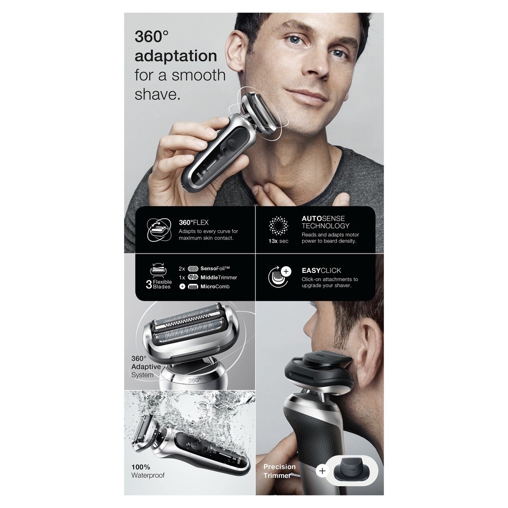 บราวน์ เครื่องโกนหนวดไฟฟ้า Braun 71-S4200cs SILV Series 7