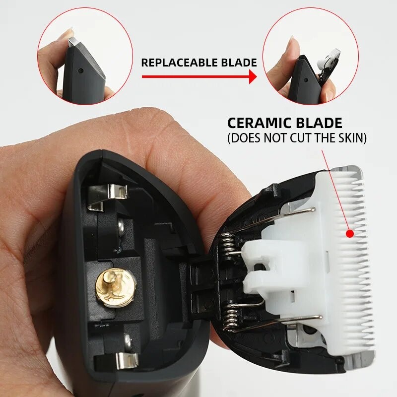 Fully Body Washable Groin Trimmer for Men Women Electric Face Beard Bikini Body Hair Trimmer Rechar