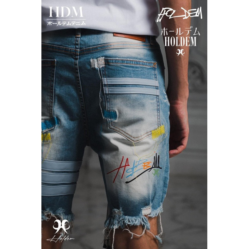 พร้อมส่ง Holdem Zickzack denim Shorts