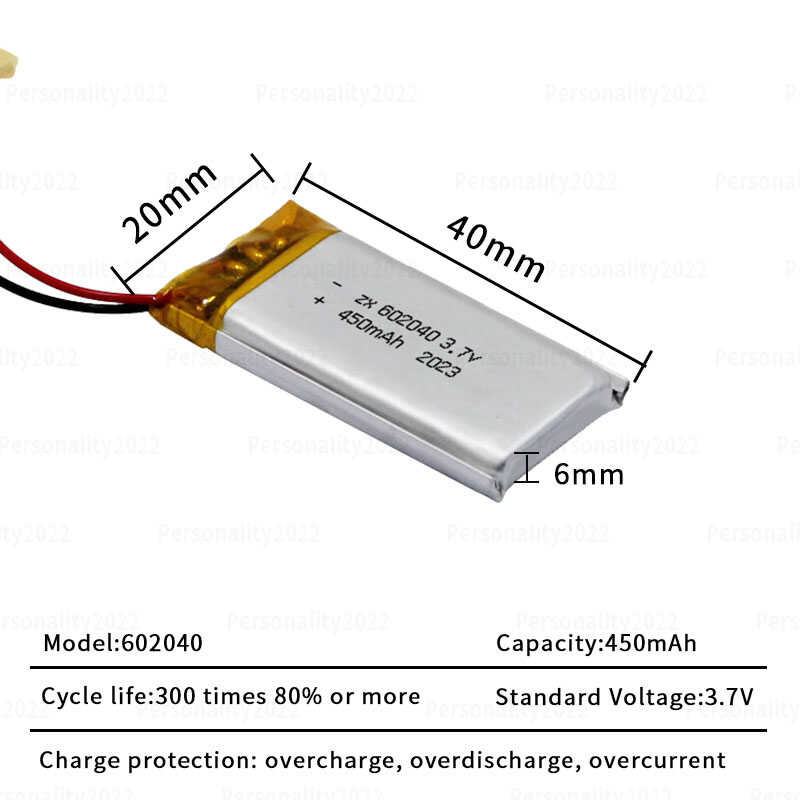 Δ 602040 สมาร์ทสวมใส่อินเตอร์คอม GPS PSP เครื่องเกม 3.7 โวล