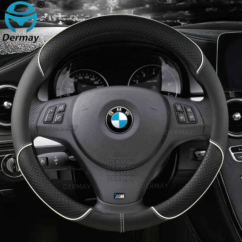 ி สำหรับ Series-1 E81 E82 E87 E88 F20 F21 F40 F52 หนัง PU DERMAY พวงมาลัยรถ