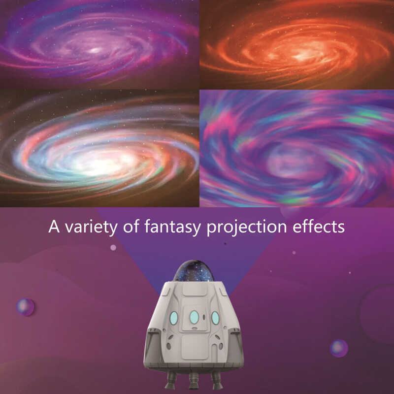 ORIA 🍀 Star Nebula Starry Projector Lamp Space Capsule Galaxy Night Light With Remote Bluetoot