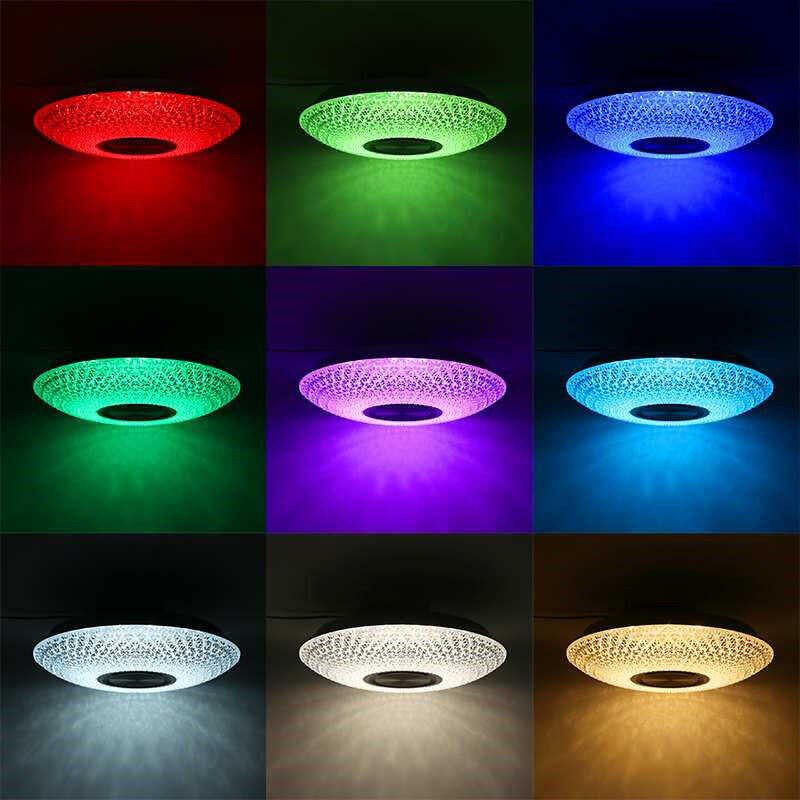 Angelila 🍀 Wifi Modern Smart LED Ceig Lamp RGB + Dimmable APP Bluetooth Music Speaker 36W Home