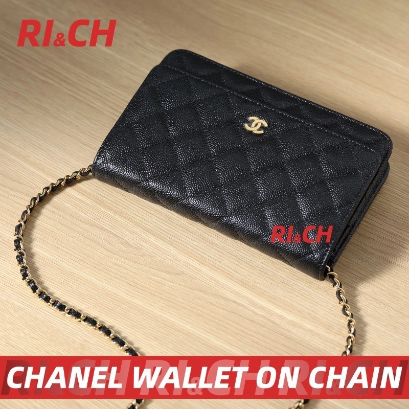 ,,Chanel WOC CLASSIC WALLET ON CHAIN กระเป๋าสตางค์พร้อมสายโซ่คลาสสิค #Rich ราคาถูกที่สุดใน Shope