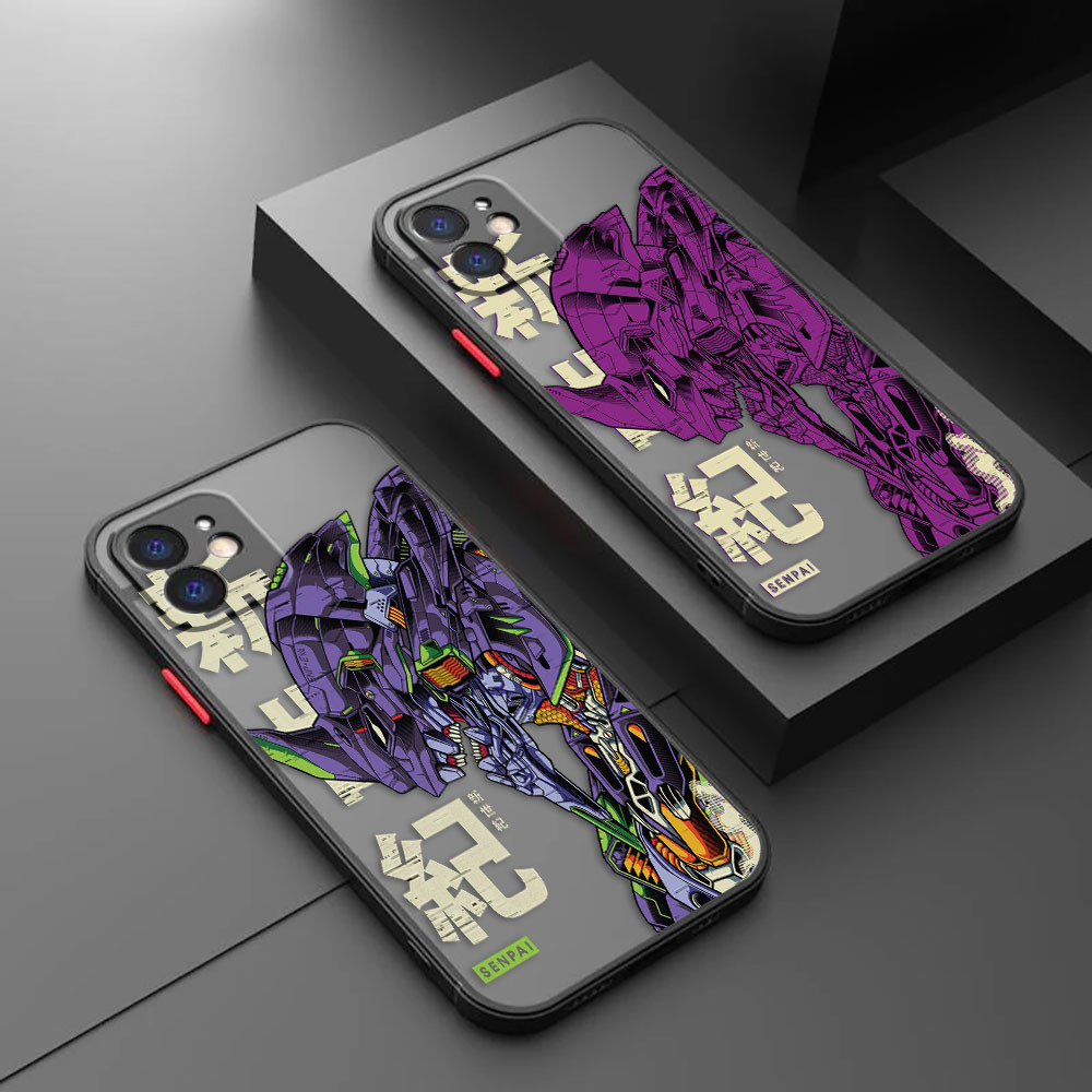 ญี่ปุ่น Neon Genesis Evangelion Matte Shock Proof ผิวรู้สึกเคสโทรศัพท์สําหรับ OPPO REALME 11 10 7 6 