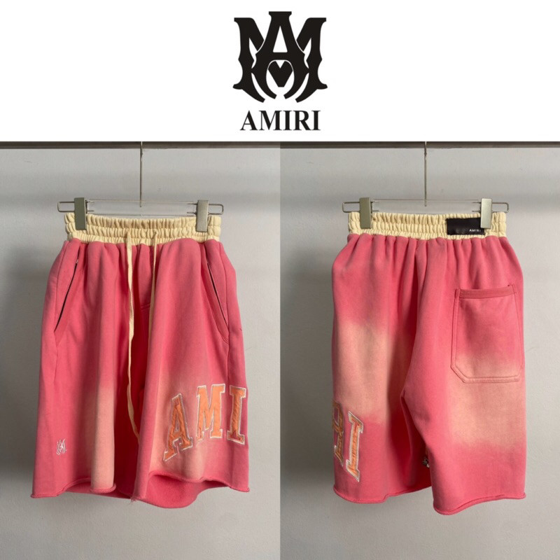 กางเกงขาสั้น Amiri Straight Leg Logo Appliqued Cotton Jersey Shorts