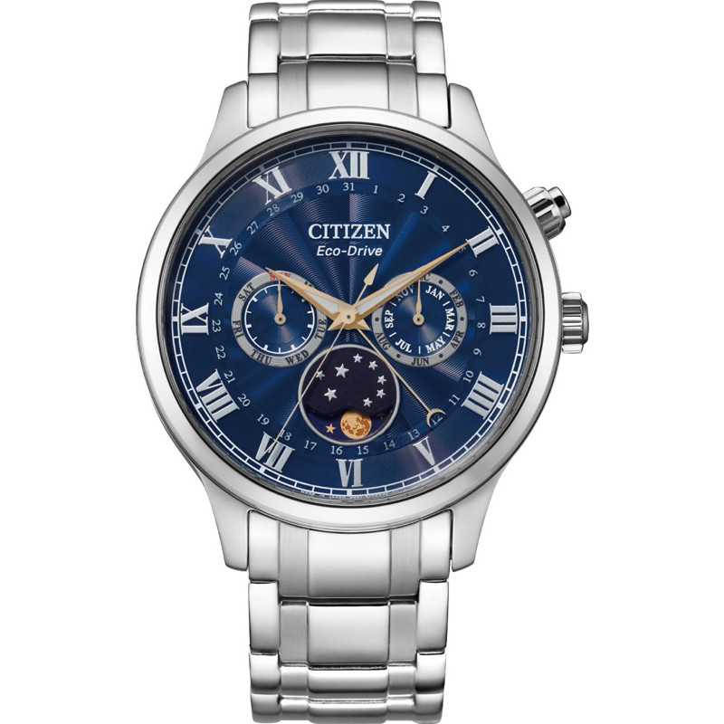 นาฬิกาข้อมือ Citizen Eco-Drive Blue Moon Phase Made in Japan Watch AP1050-81L