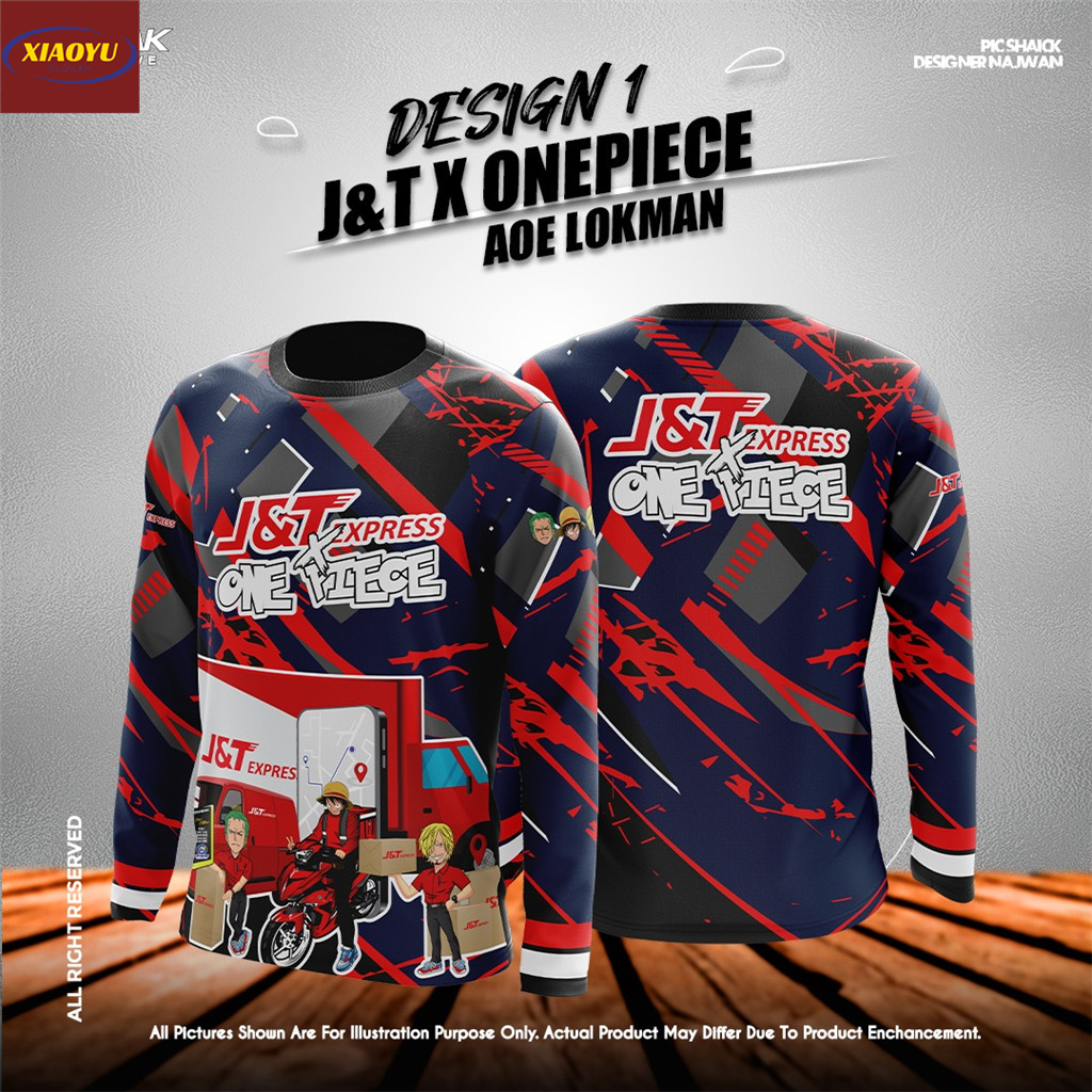 พารามา!! | Jnt Express Jersey พิมพ์เต็ม Cool J&t Package Courier Driver เสื้อผ้า