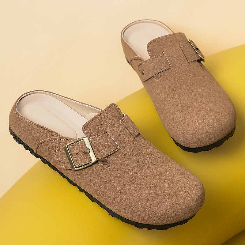 รองเท้าสำหรับผู้หญิง Summer Retro Retro รองเท้า Boken Casual Lazy Shoes Bag Toe ครึ่งรองเท้าแตะผู้ห