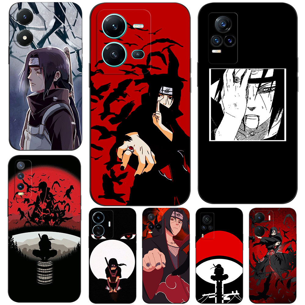 สําหรับ vivo Y71 Y71A Y73S 5G Y76 S7e 5G Y81 Y83 ไม่มีนิ้วพิมพ์หลุมโทรศัพท์ซิลิคอนนุ่ม Naruto Itachi