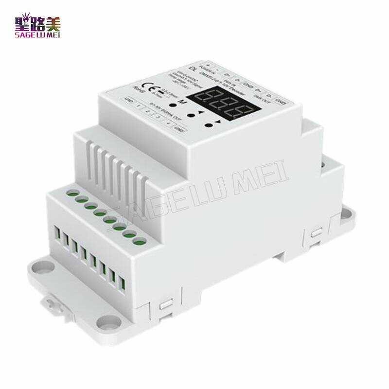 Dl 🍀 Dmx512 4Ch Decoder Dmx 512 To 0-10V Signal Rgb/Rgbw Controller 4 Channel Dimmer Dc5v-24V