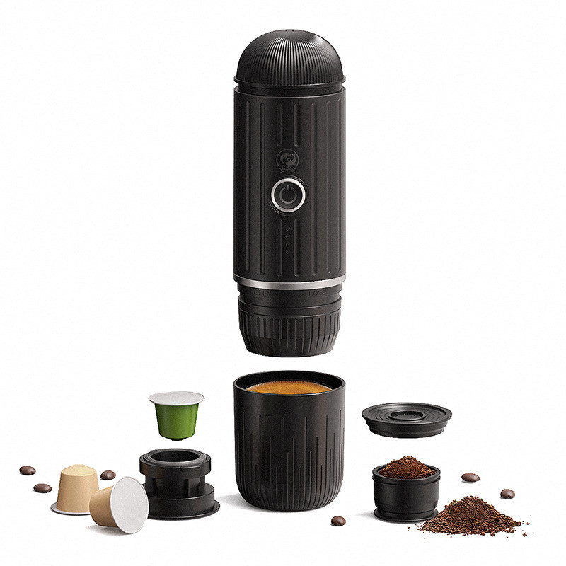 เครื่องชงกาแฟ รูปแบบใหม่ความร้อนเครื่องเอสเพรสโซ่ไฟฟ้าผงแคปซูลแบบพกพากลางแจ้งรถเดินทางในครัวเรือน